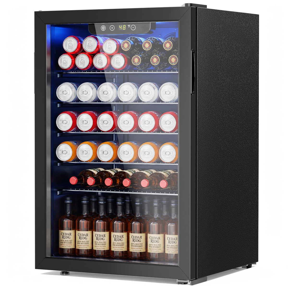 Antarctic Star Beverage Refrigerator Cooler 68 Can, Mini Fridge with Glass Door for Beer Drinks Wine,Freestanding Small Fridge with Electronic Temperature Control for Home and Bar,1.7 cu.ft Jansha Store