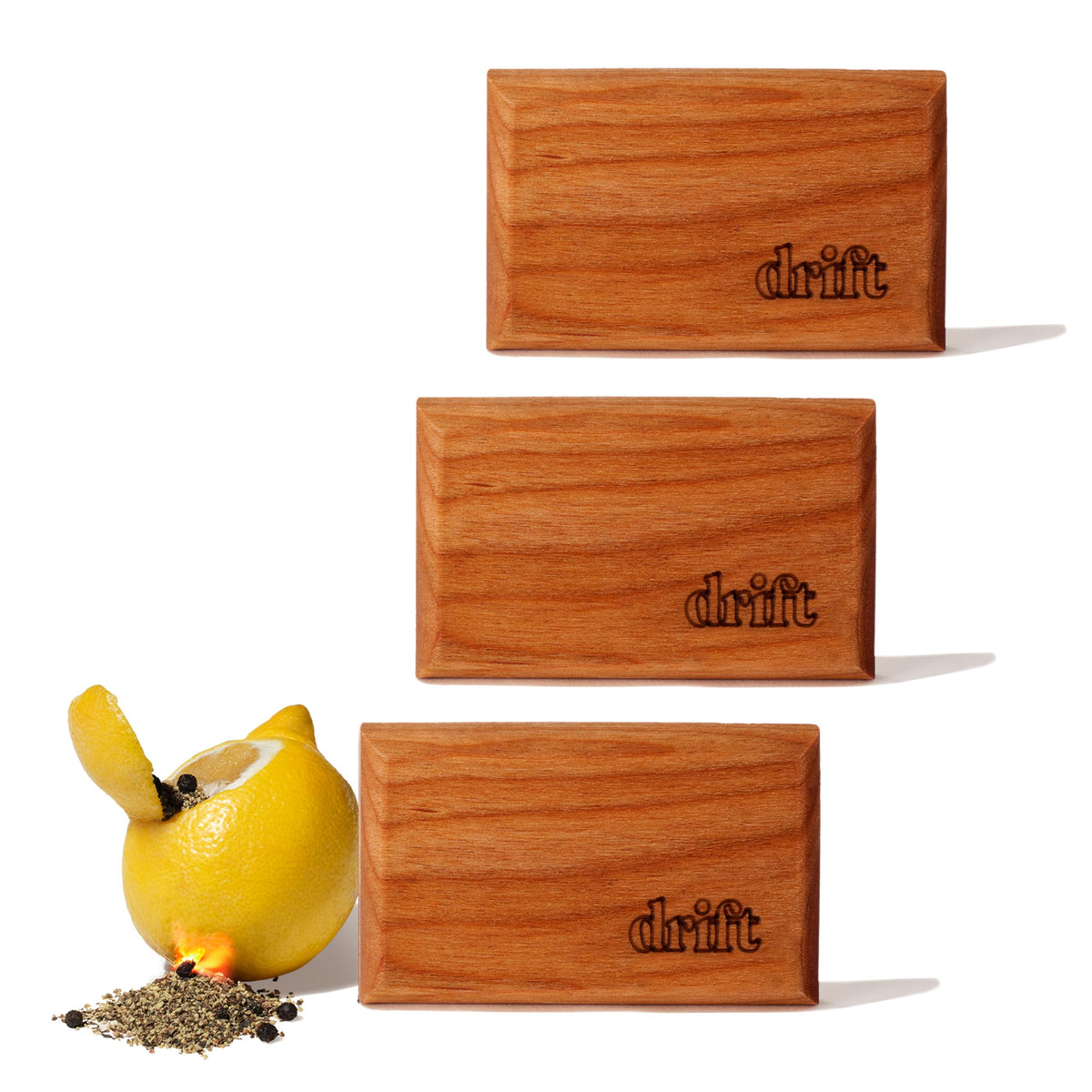 Drift Car Air Freshener - The Original Wood Air Freshener - Car Odor Eliminator - Long Lasting Scent - Essential Oils - Clean Ingredients - Amber Scent 3 Pack Refill - NO CLIP INCLUDED Jansha Store