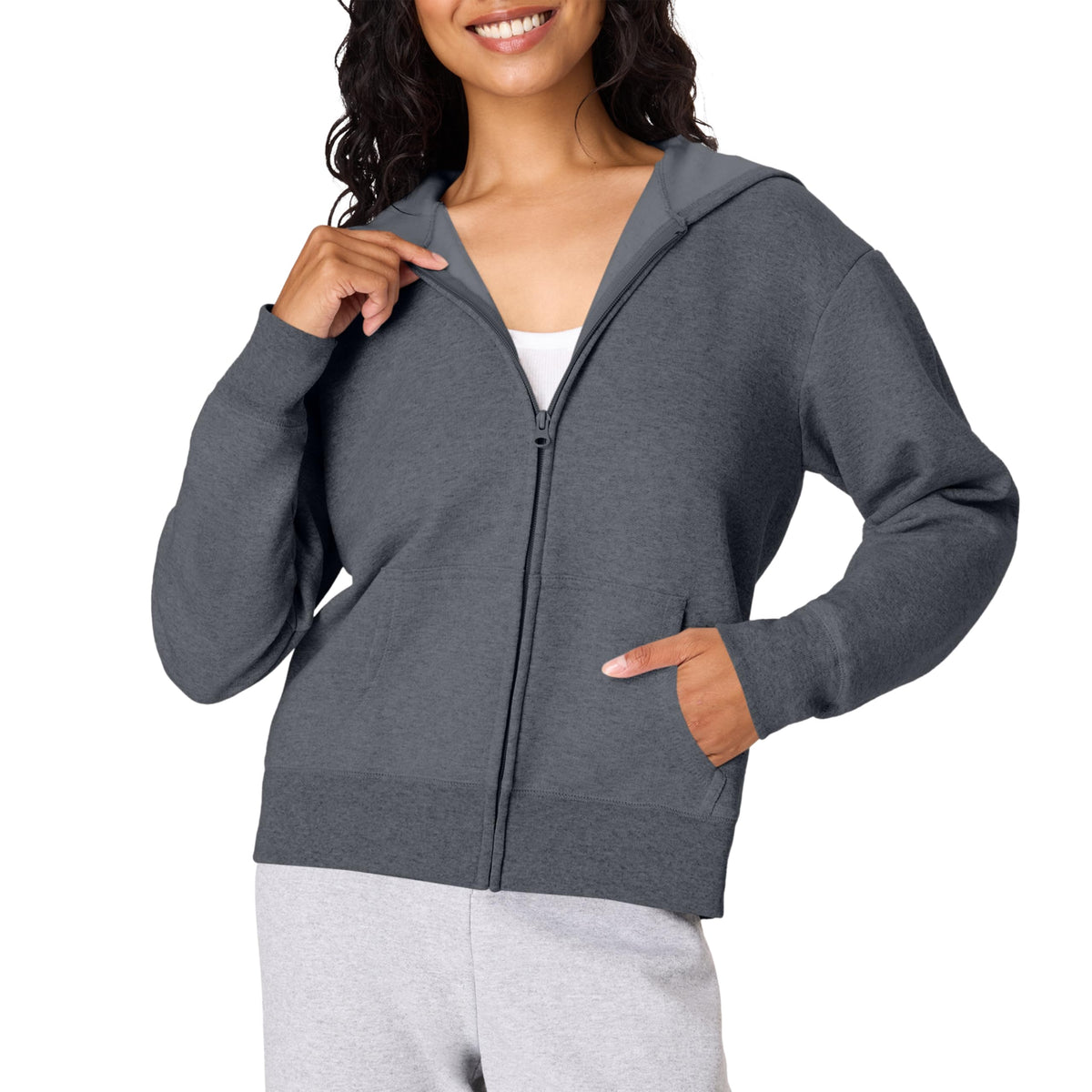 Hanes Women's EcoSmart Fleece Sweatshirt for Women, Soft Midweight - Full-Zip Hoodie, Sweatshirt, or 1/4 Zip Jansha Store