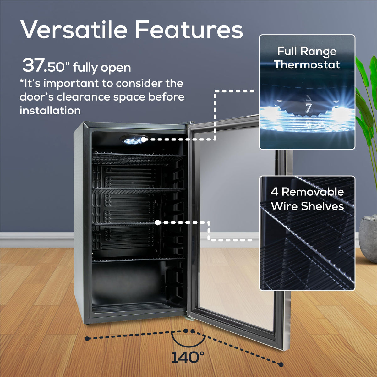 Igloo 3.2 Cu.Ft. Mini Fridge with Freezer - Single Door Compact Refrigerator with Glass Shelves for Homes, Dorms & Offices- Keep Snacks, Drinks & Frozen Foods Cool with Temperature Control Mini Fridge Jansha Store