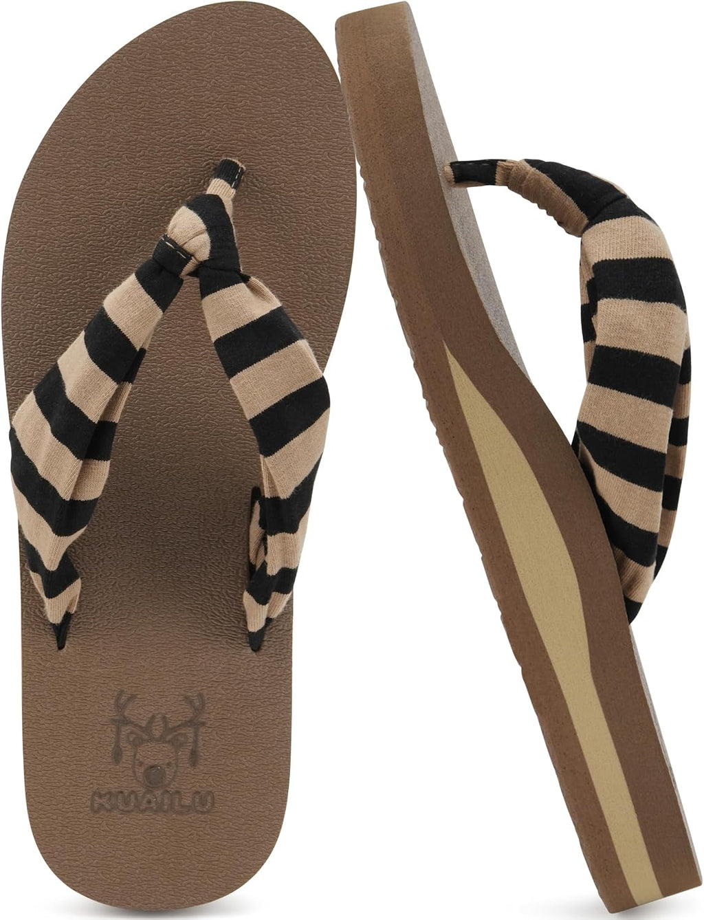 KuaiLu Flip Flops for Women with Arch Support Summer Beach Thong Sandals Jansha Store