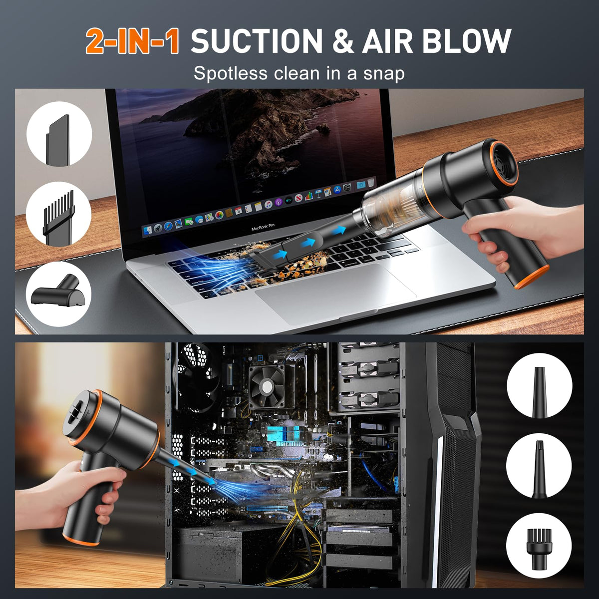 KMM Handheld Car Vacuum Cleaner, Hand Held Vacuum & Air Duster Jansha Store