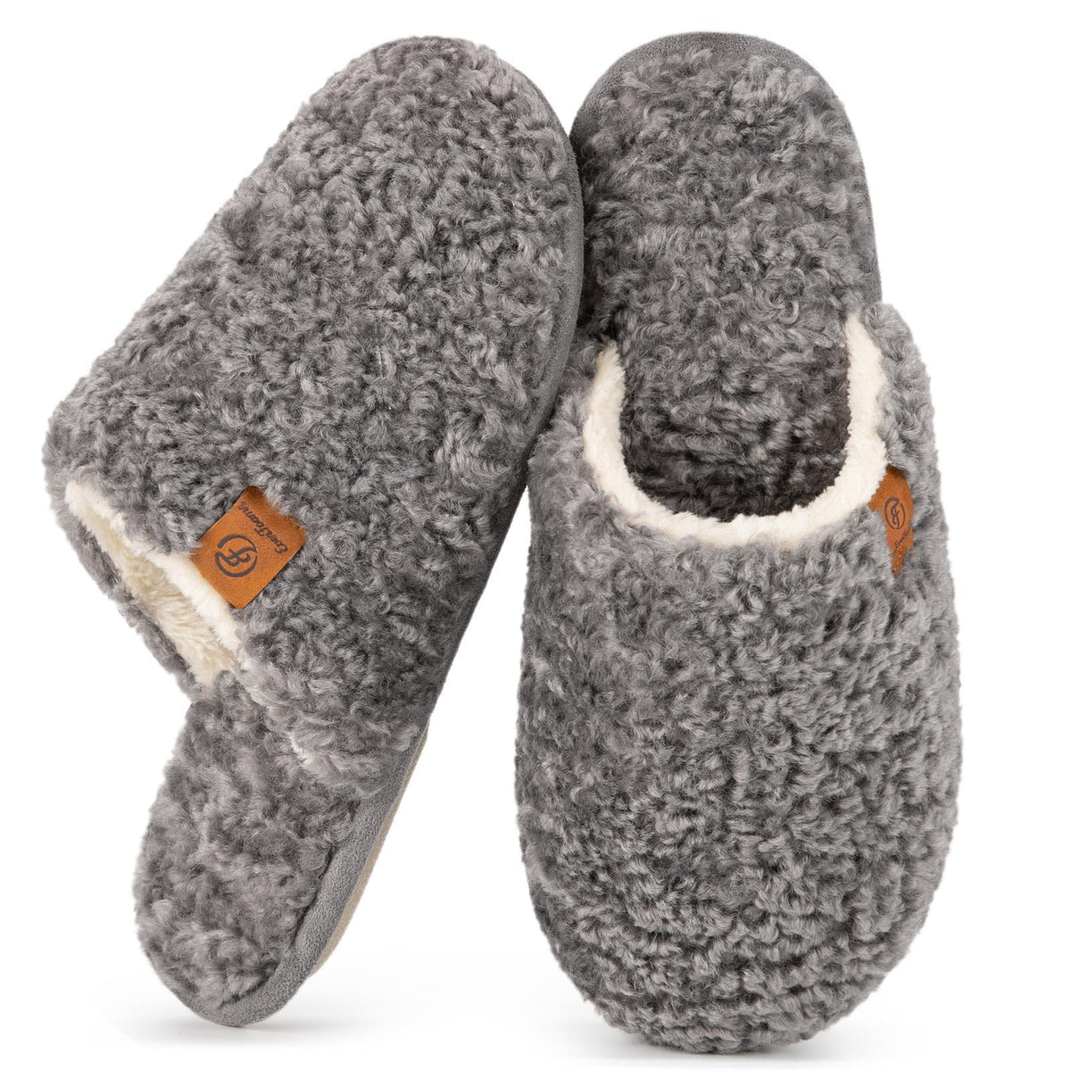 EverFoams Women's Fuzzy Slippers Warm Cozy Memory Foam Indoor House Shoes Jansha Store