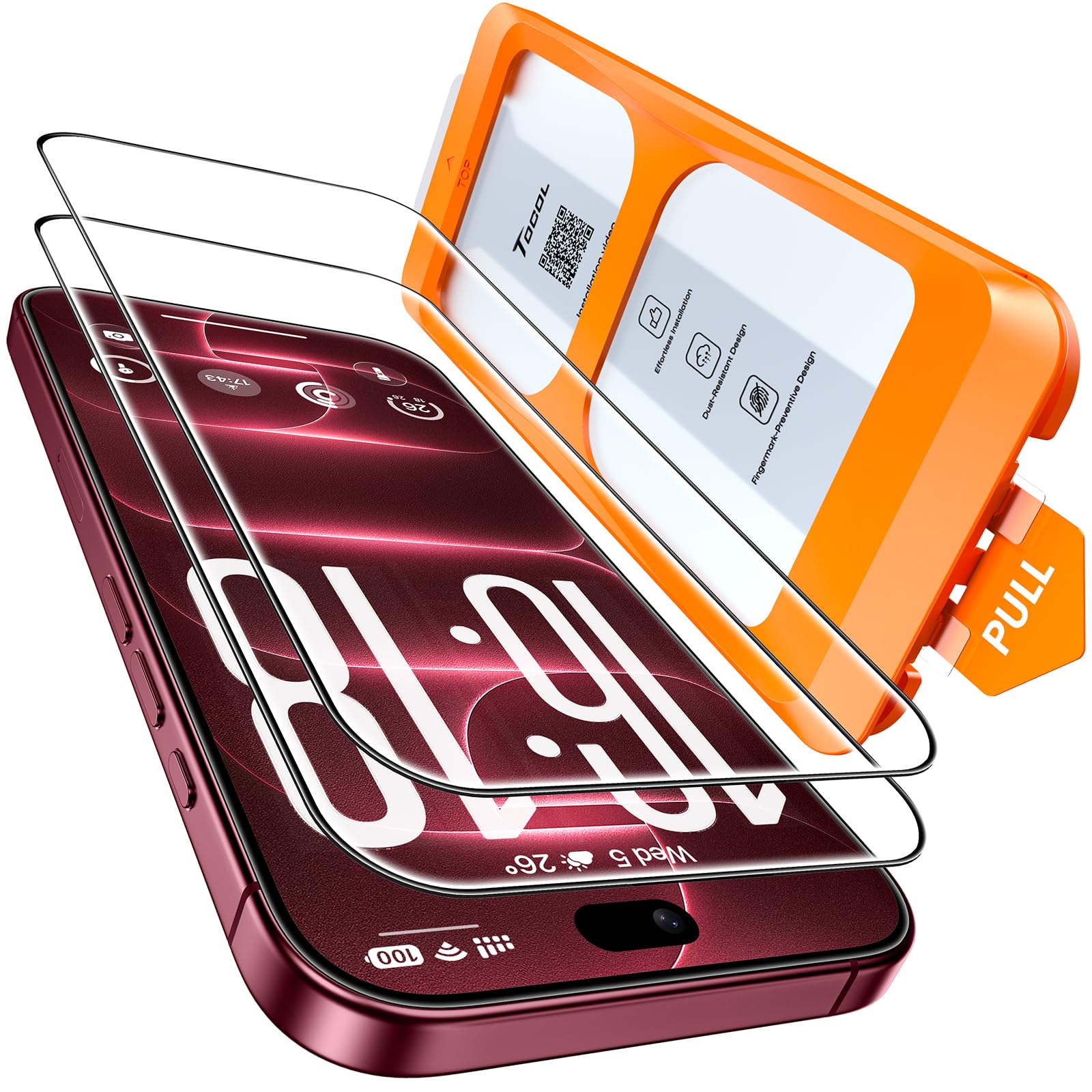 TOCOL for iPhone 17 Pro Max Screen Protector, Easy Installation Jansha Store