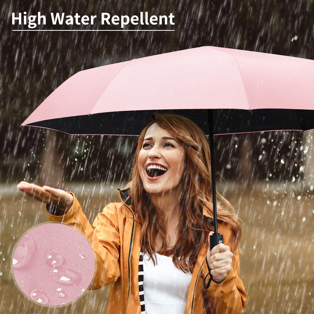 Seniny Windproof Travel Umbrella, Automatic Umbrellas for Rain, Portable & Compact Umbrellas for Backpack, Strong UV for Protection, Folding Small Sun Umbrella for Car, Walking Jansha Store