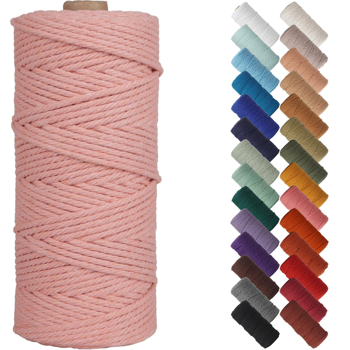 NOANTA Baby Blue Macrame Cord 3mm x 109yards, Cotton Rope Macrame Yarn Jansha Store