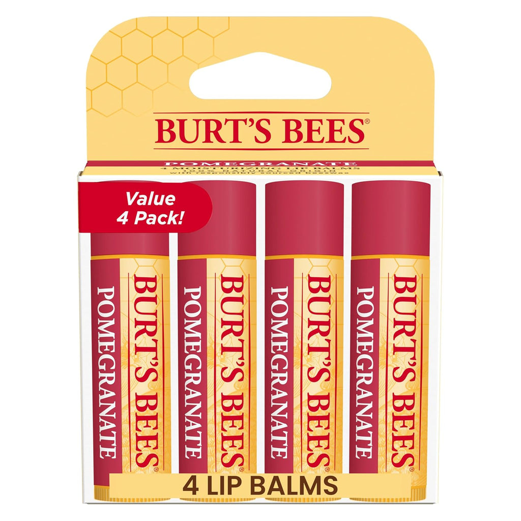 Burt's Bees Lip Balm, Pomegranate, 0.15 oz., 4 Tubes Jansha Store