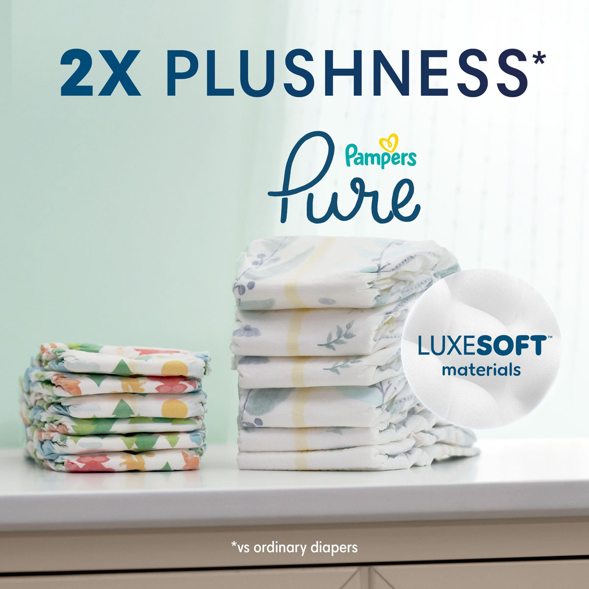 Pampers Pure Baby Diapers, Size 5 (27+ lbs), 132 Jansha Store