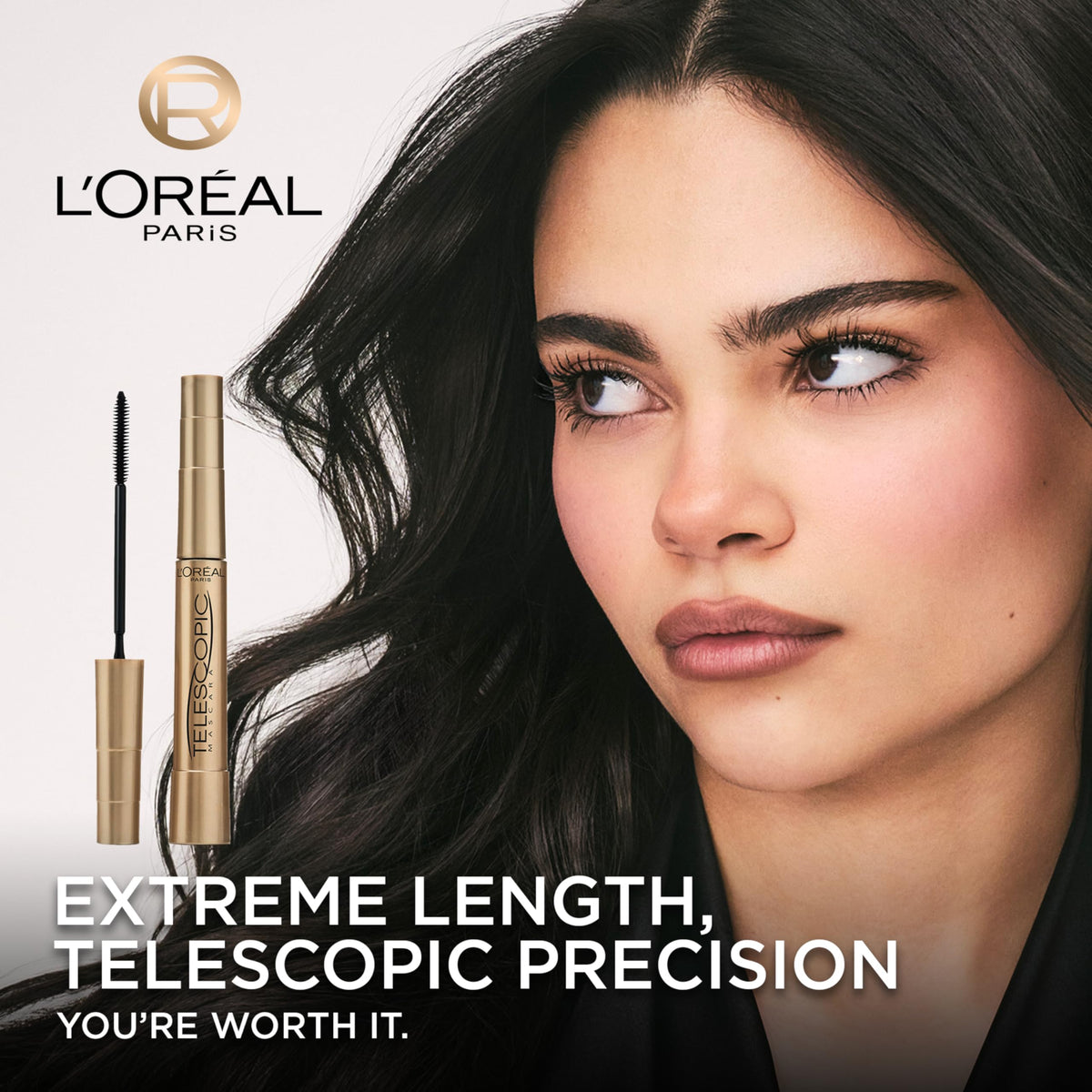 L’Oreal Paris Original Telescopic Mascara, Lengthening, Blackest Black Jansha Store