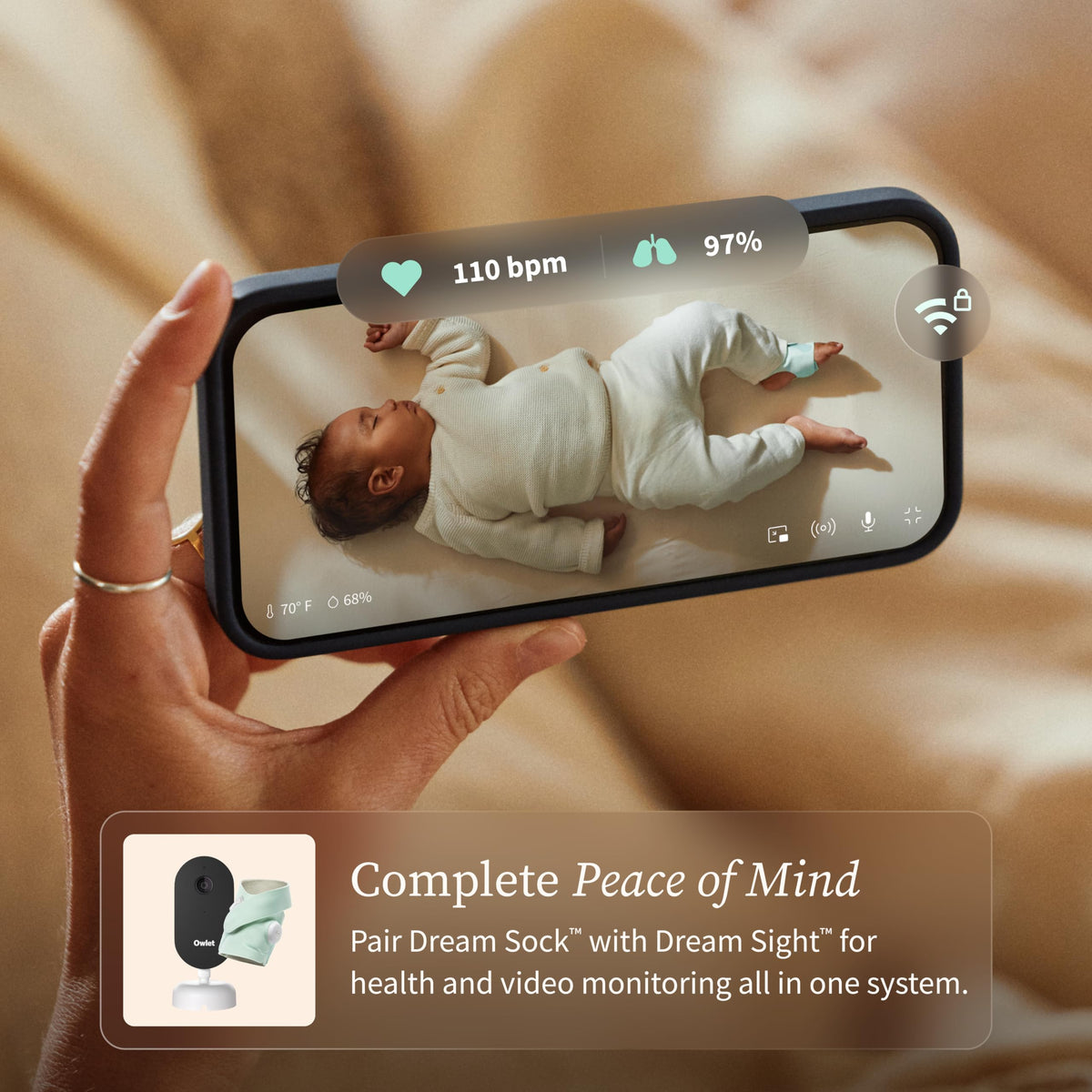 Owlet Dream Sock Smart Baby Monitor, Better Sleep for Baby & You Jansha Store