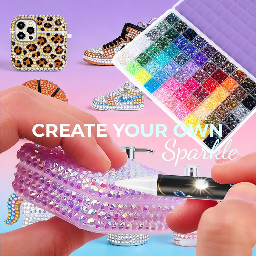 Bedazzling Kit 48000Pcs 60 Colors 3mm Resin Jelly Rhinestones - Diamond Art Jansha Store