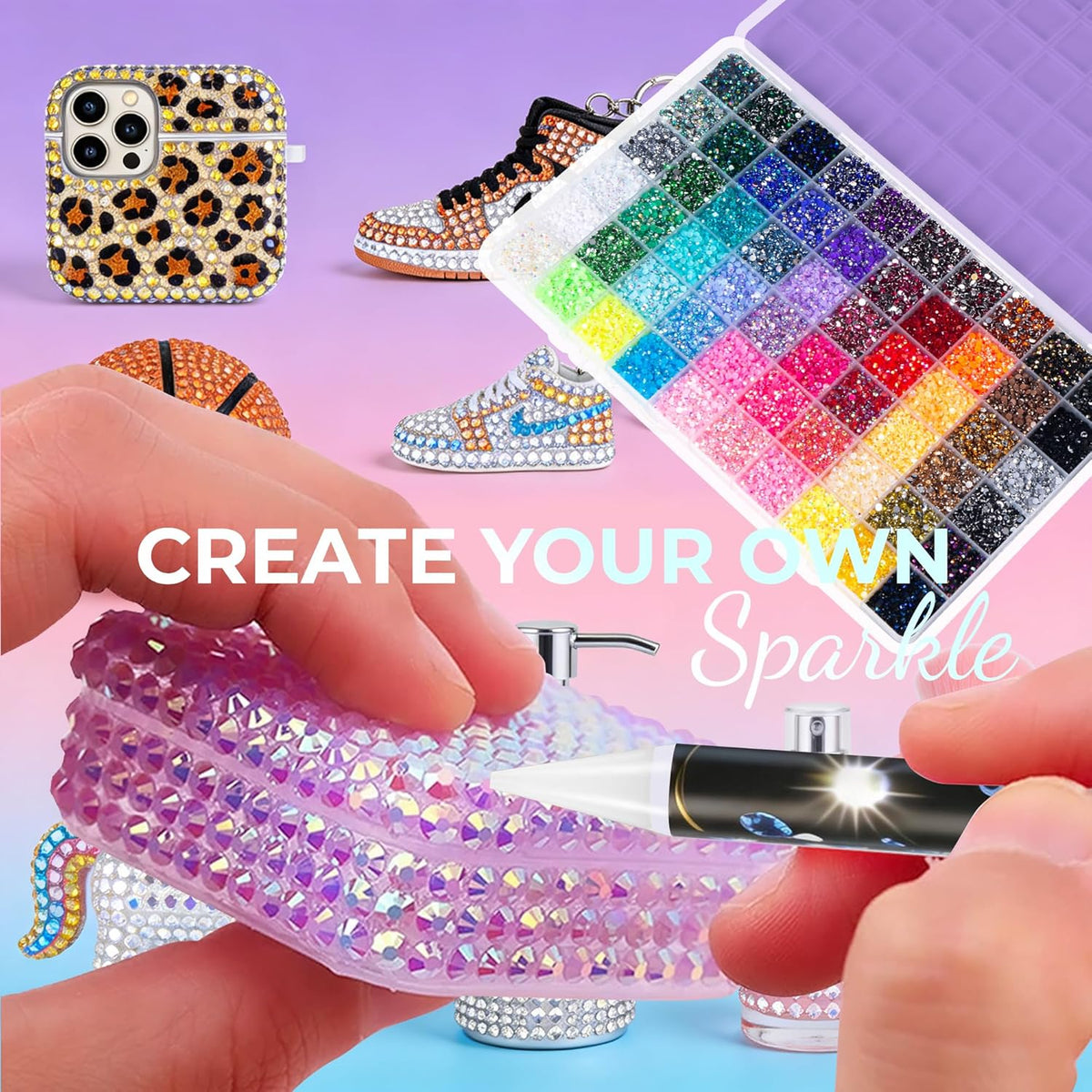 Bedazzling Kit 48000Pcs 60 Colors 3mm Resin Jelly Rhinestones - Diamond Art Jansha Store