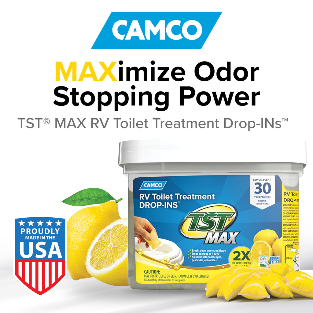 Camco TST MAX RV Toilet Treatment Drop-INs - Orange 30-pk - Made in the USA Jansha Store