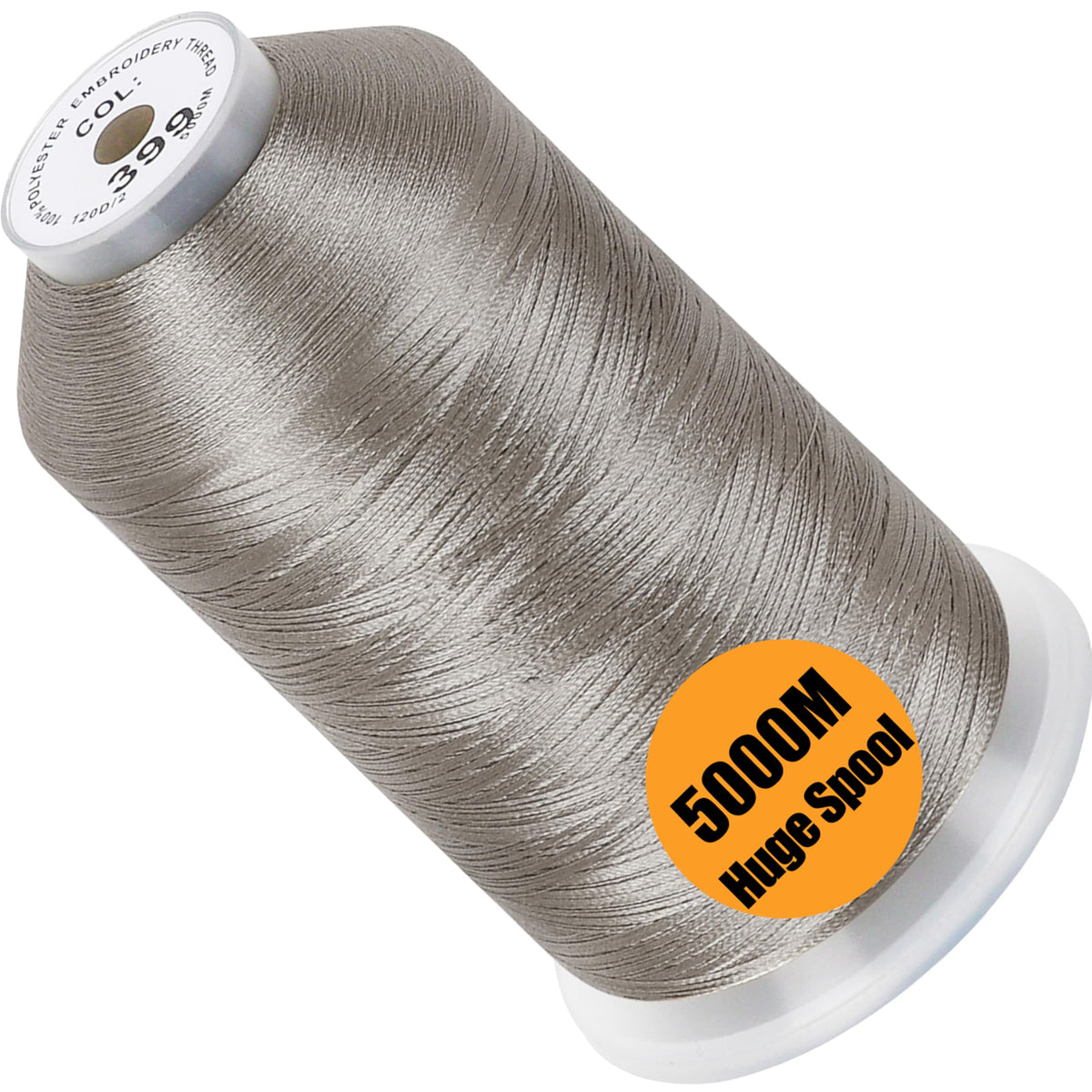 New brothread 5000M Huge Spool Embroidery Machine Thread - White Jansha Store