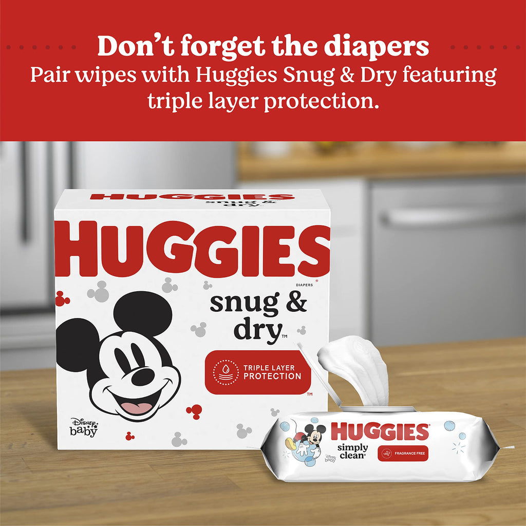 Huggies Simply Clean Baby Wipes, Unscented, 11 Packs, 704 Wipes Jansha Store