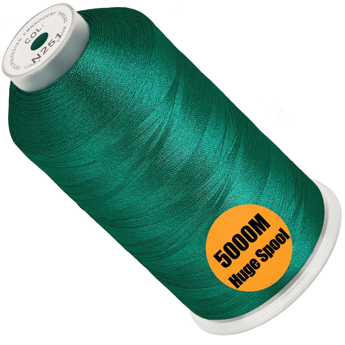 New brothread 5000M Huge Spool Embroidery Machine Thread - White Jansha Store