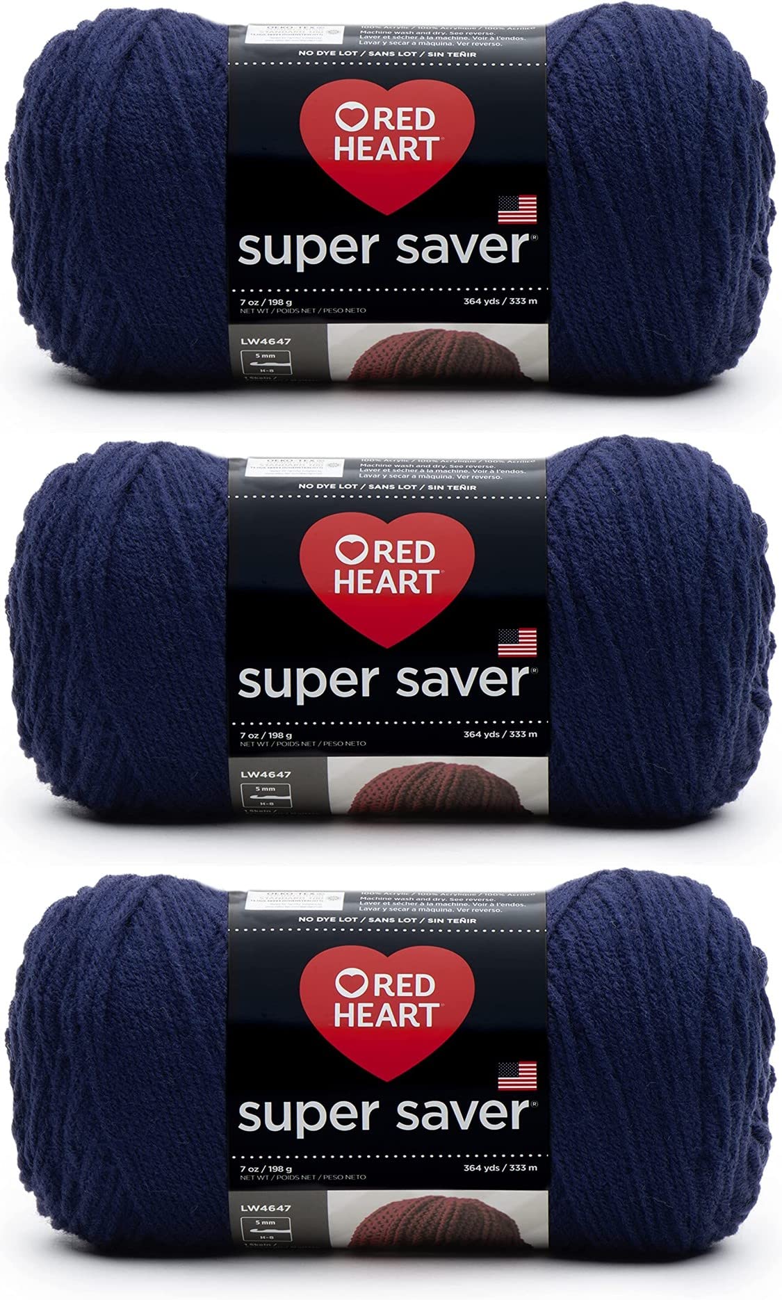 Red Heart Super Saver Yarn for Crocheting & Knitting, Medium Thyme, 3-Pack Jansha Store