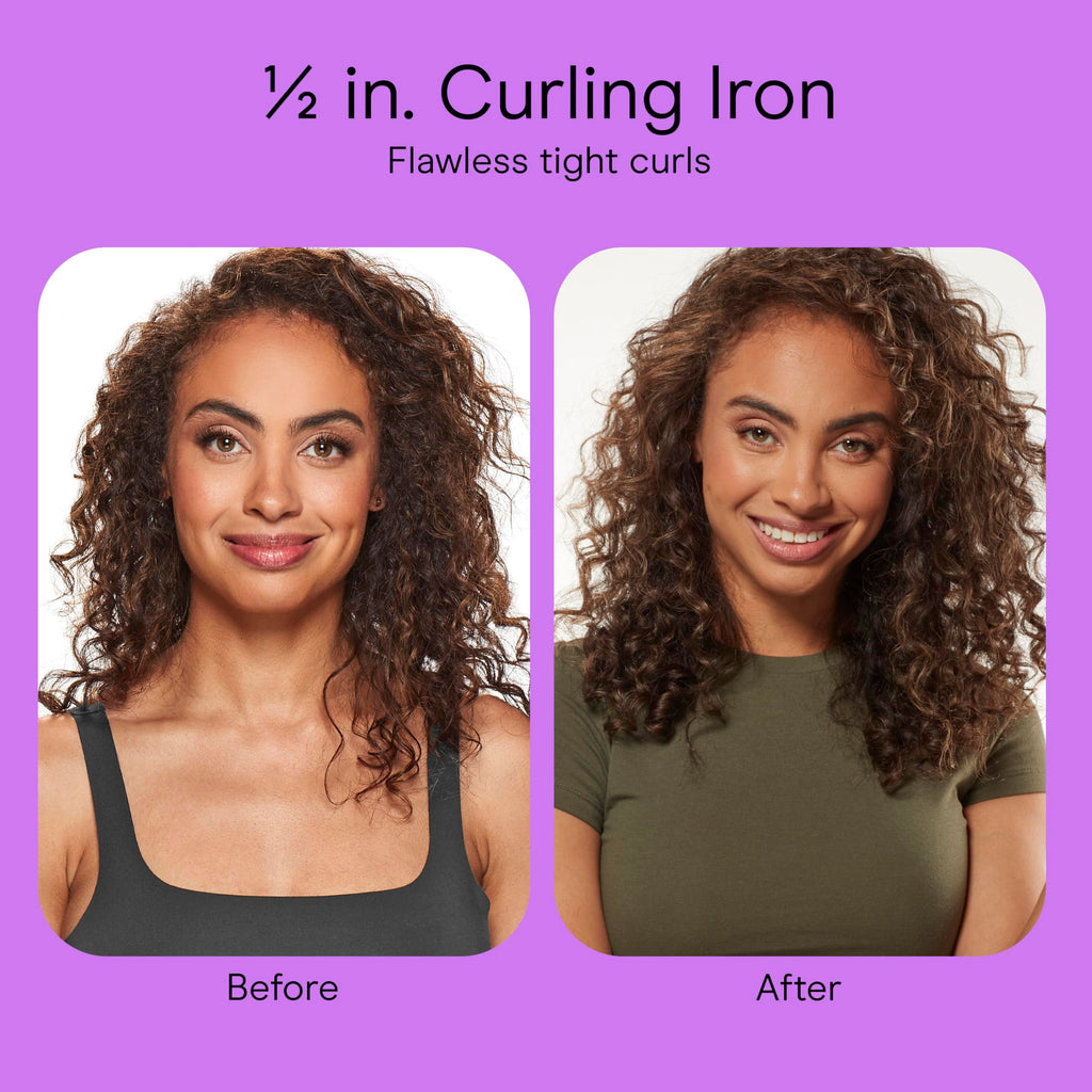 Conair Curling Iron, Double Ceramic, 1/2-in. Barrel, White/Rose Gold Jansha Store
