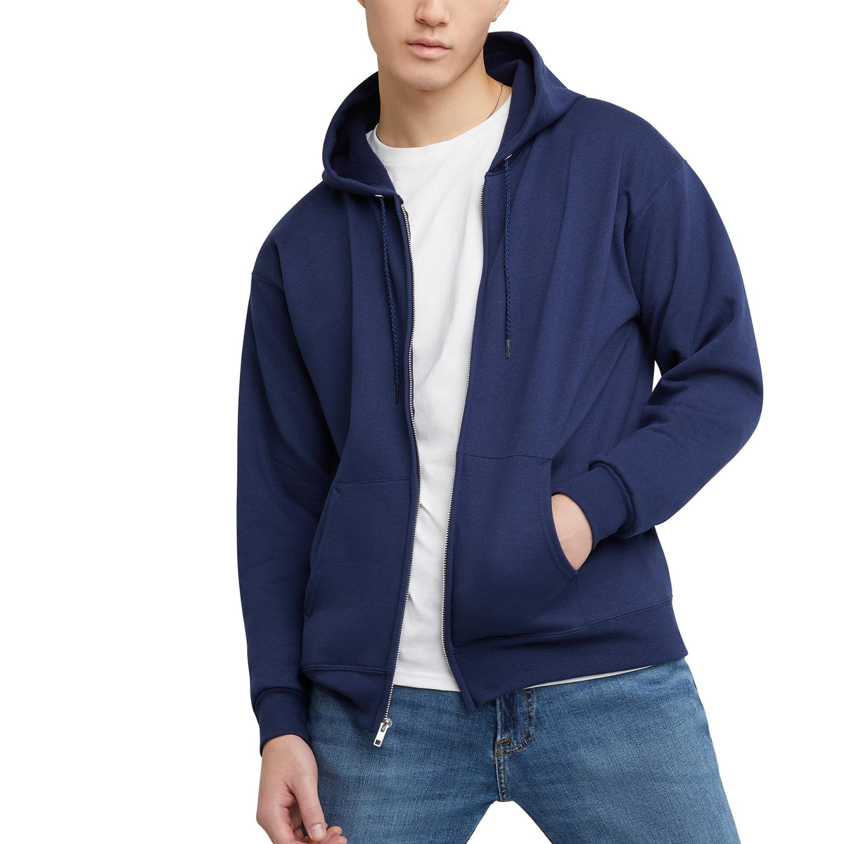 Hanes Men's Zip-up Hoodie, Ecosmart Fleece Full-zip Hoodie for Men, Hooded Sweatshirt Jansha Store