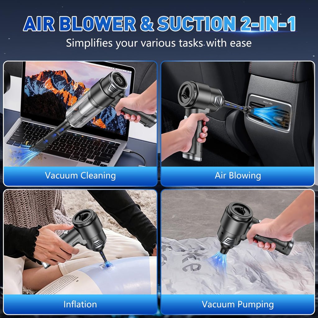 KMM Handheld Car Vacuum Cleaner, Hand Held Vacuum & Air Duster Jansha Store