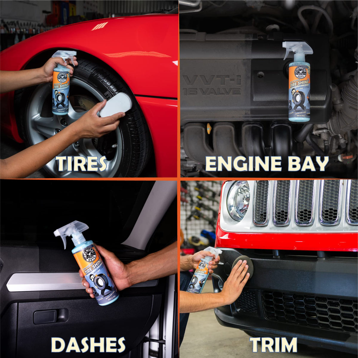 Chemical Guys, Tire Kicker Extra Glossy Tire Shine for Rubber & Trim, 16 oz Jansha Store