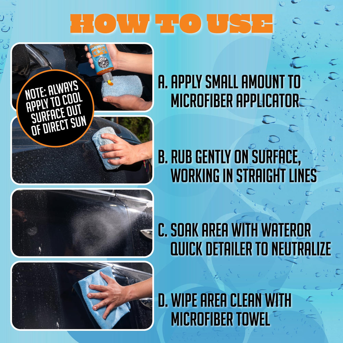 Chemical Guys, Heavy Duty Water Spot Remover Gel for Glass & Paint, 16 oz Jansha Store