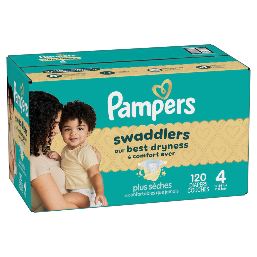 Swaddlers Diapers, Size 4 (15-34 lbs), 150 Count, Fragrance Free, Hypoallergenic, Absorbent, Pediatrician Recommended, Skin Safe Jansha Store