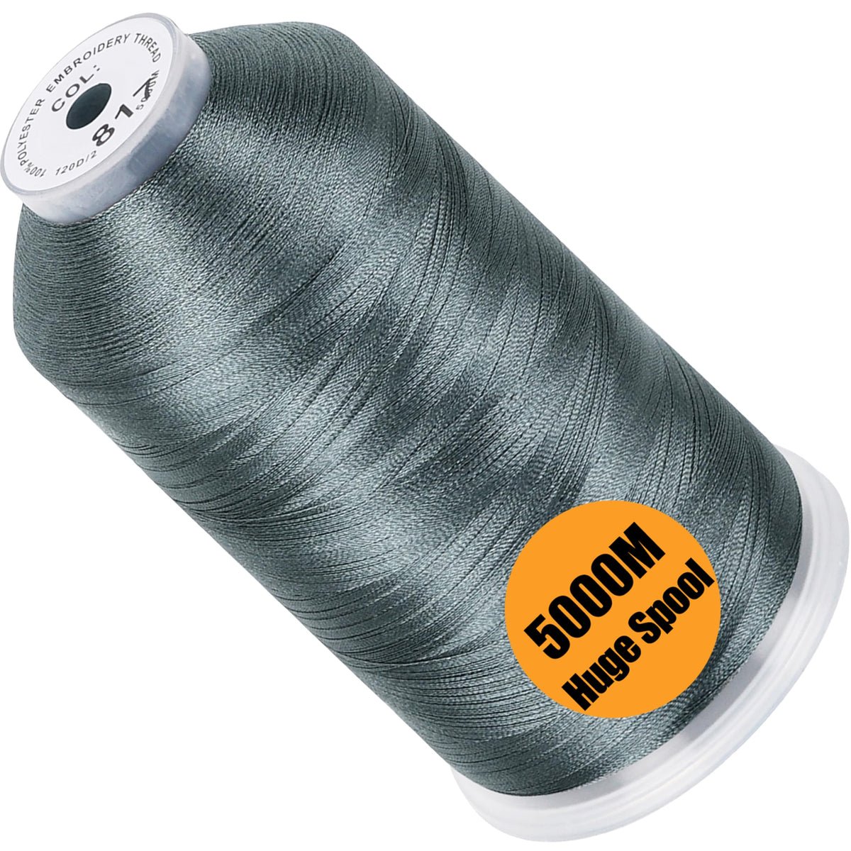New brothread 5000M Huge Spool Embroidery Machine Thread - White Jansha Store