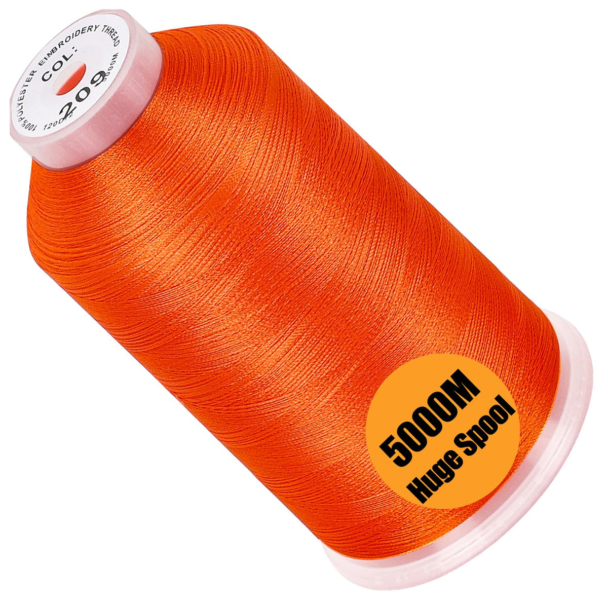 New brothread 5000M Huge Spool Embroidery Machine Thread - White Jansha Store