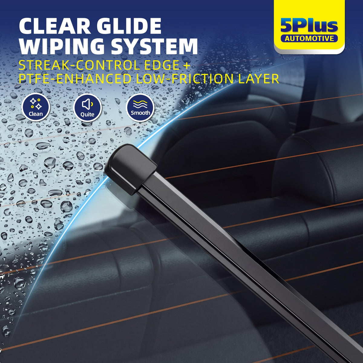 5 PLUS RearQuiet 12 Inch Rear Wiper Blade,OEM Replacement Rear Window Wiper Jansha Store