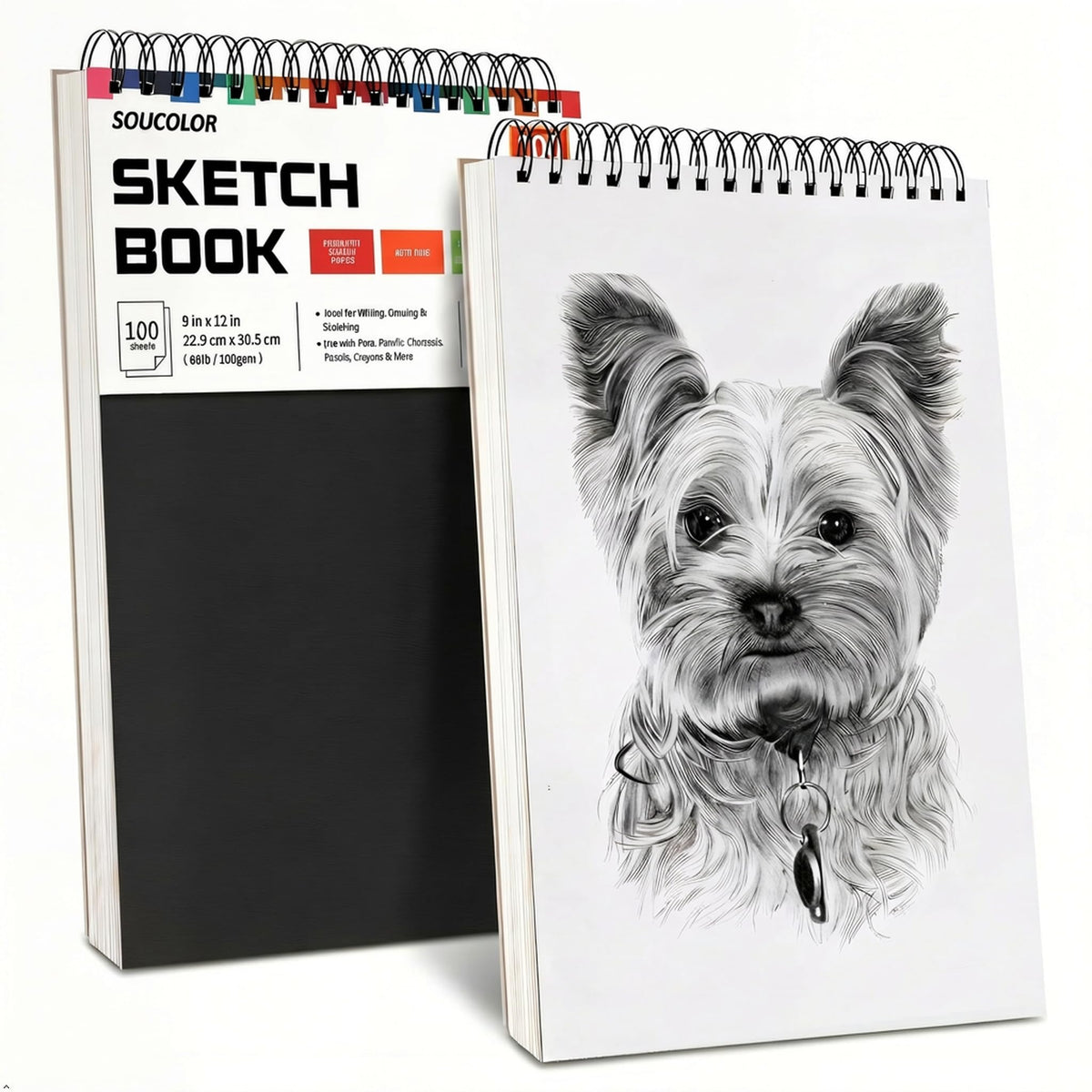 Soucolor Sketch Book 9" x 12", 100 Sheets Kids Art Sketchbook Drawing Pad Jansha Store