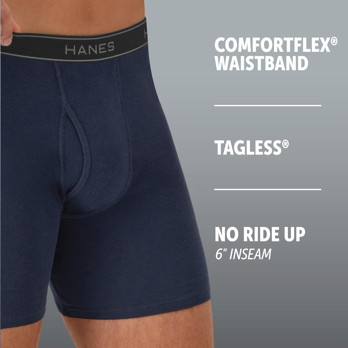 Hanes mens Underwear Boxer Briefs Pack, Cool & Breathable Cotton Moisture-wicking Underwear for Men, No Ride Up Jansha Store