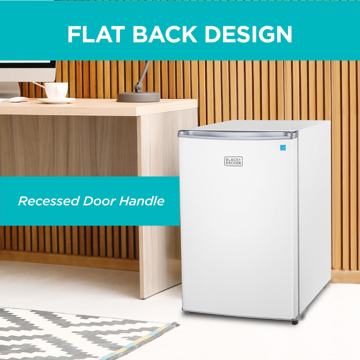 BLACK+DECKER 2.5 Cu. Ft. Compact Refrigerator, Energy Star, BCRK25B, Black Jansha Store
