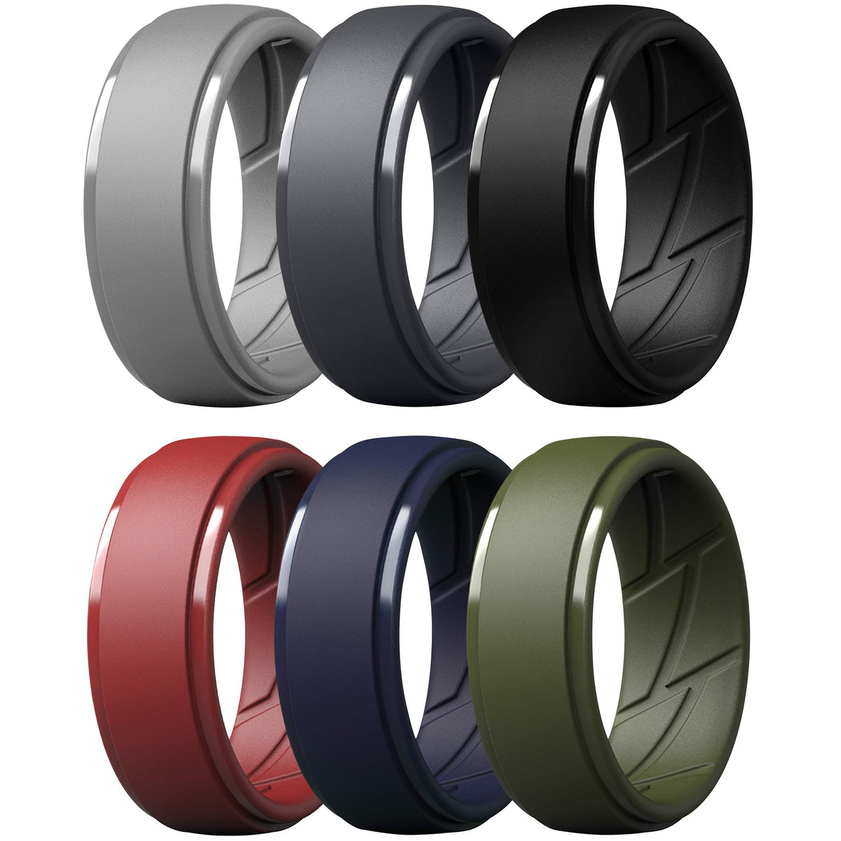 ThunderFit Men's Silicone Rings, Breathable Rubber Bands, 10mm Wide Jansha Store