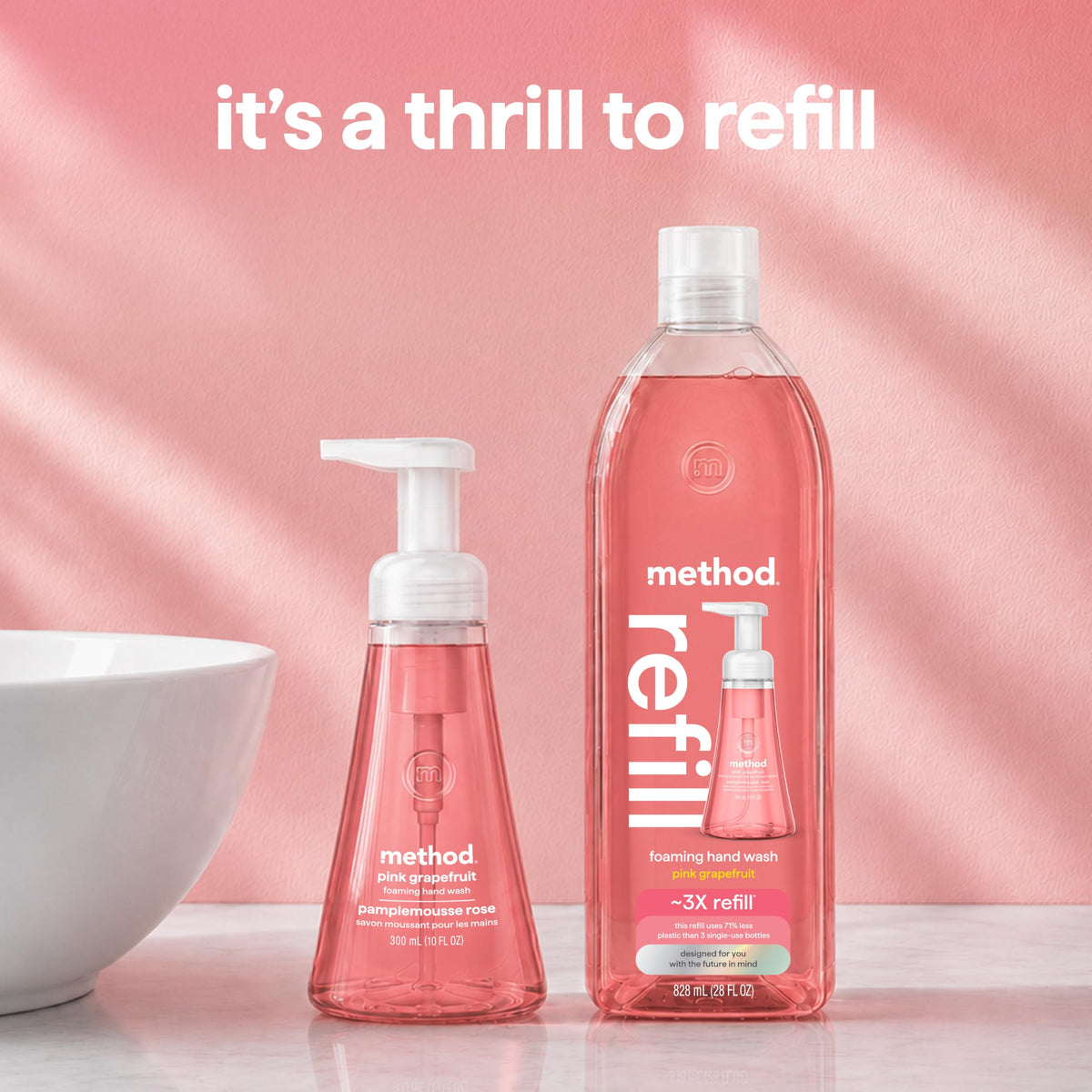 method Foaming Hand Wash, Waterfall, 10 fl oz, 3 pack Jansha Store