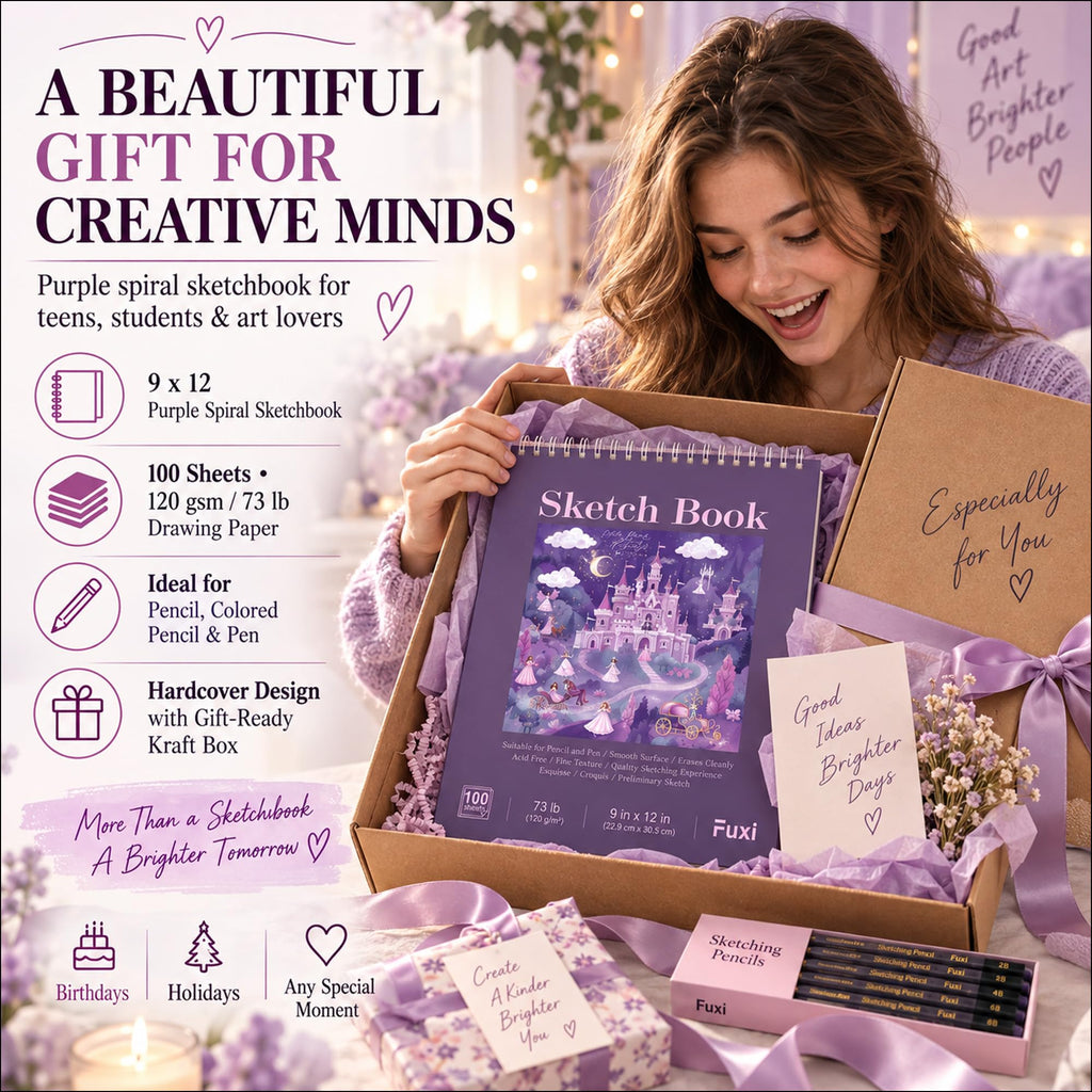 Fuxi Coloring Book & Sketchbook Set, 2-Pack, 9 x 12 in Jansha Store