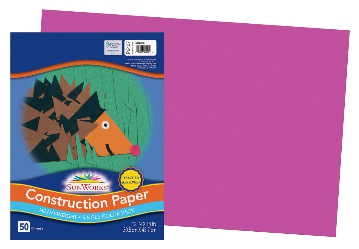 Prang (Formerly SunWorks) Construction Paper, 10 Assorted Colors, 12" x 18", 50 Sheets Jansha Store