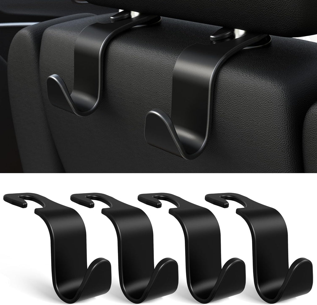 4-Pack Car Headrest Hooks Holds 55lbs Seat Storage Organizer for Bags Jansha Store