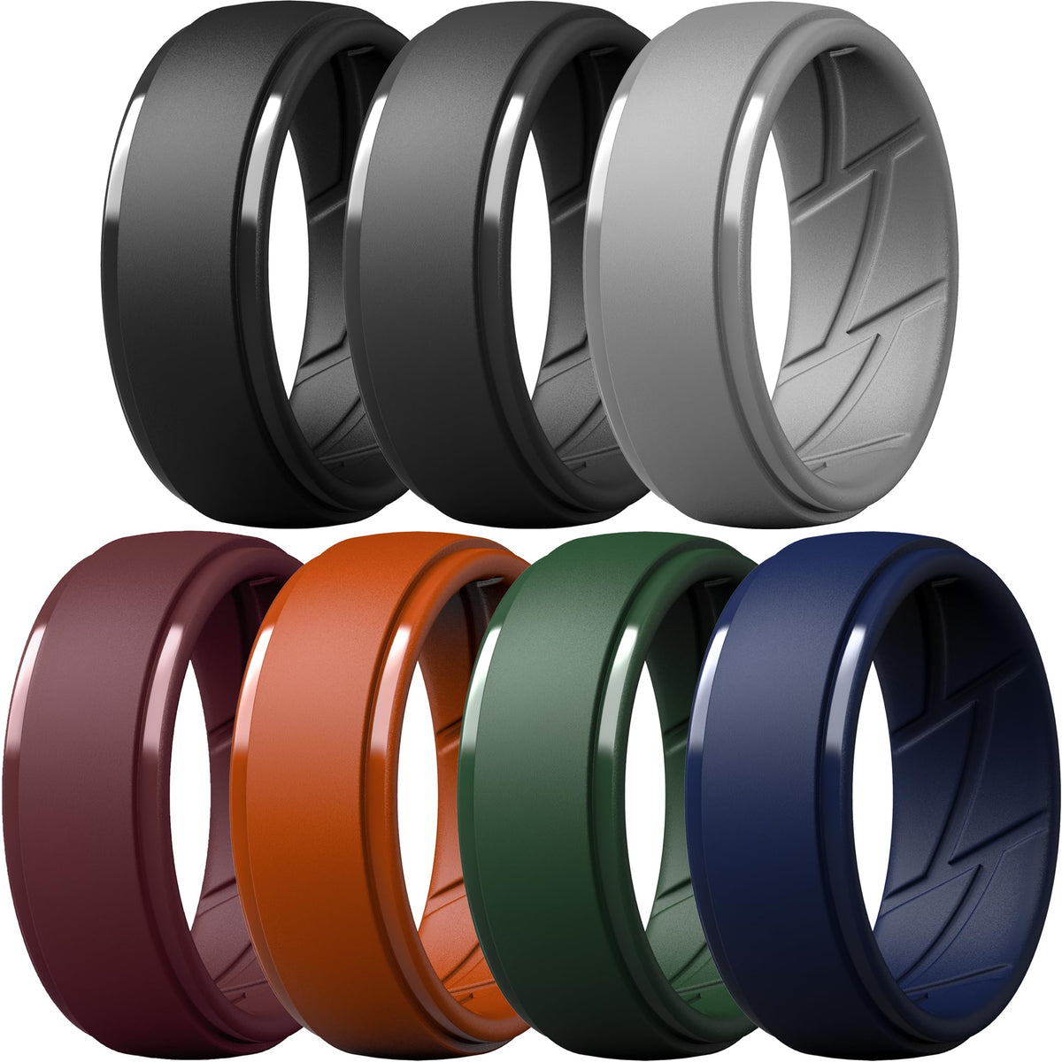 ThunderFit Men's Silicone Rings, Breathable Rubber Bands, 10mm Wide Jansha Store