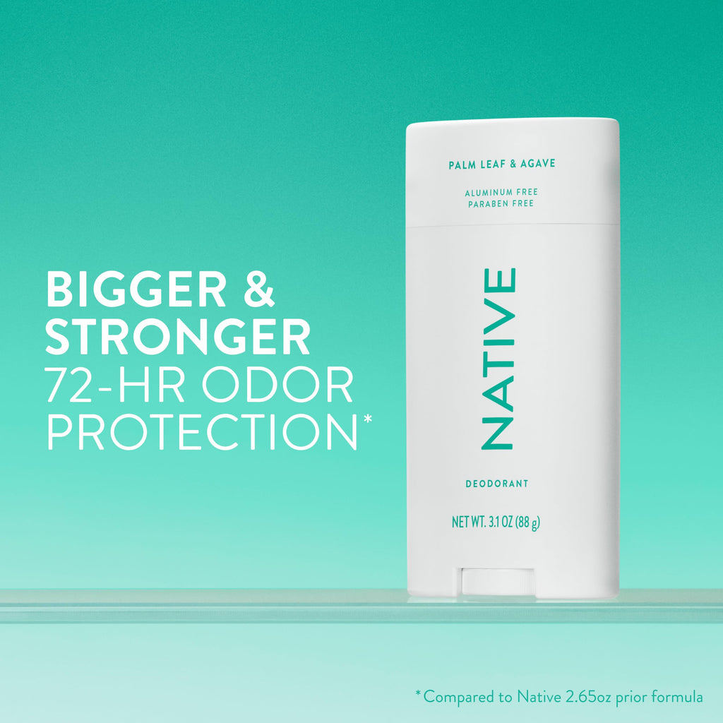 Native Aluminum Free Deodorant, Vanilla & Sandalwood, Large Size Stick, 72 Hour Odor Control, for Women & Men, Contains Naturally Derived Ingredients, 3.1 oz Jansha Store