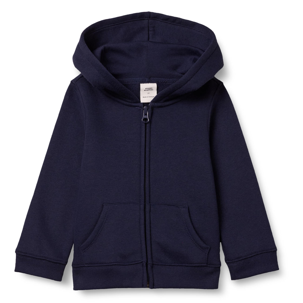 Amazon Essentials Girls and Toddlers' Fleece Zip-Up Hooded Sweatshirt with Lined Hood and Rib Knit Detail Jansha Store