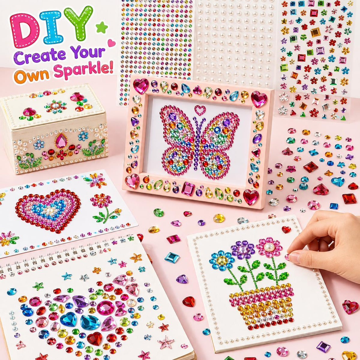 Stocking Stuffers,3528PCS Gem Stickers,Scrapbook Supplies Rhinestones Craft Jansha Store