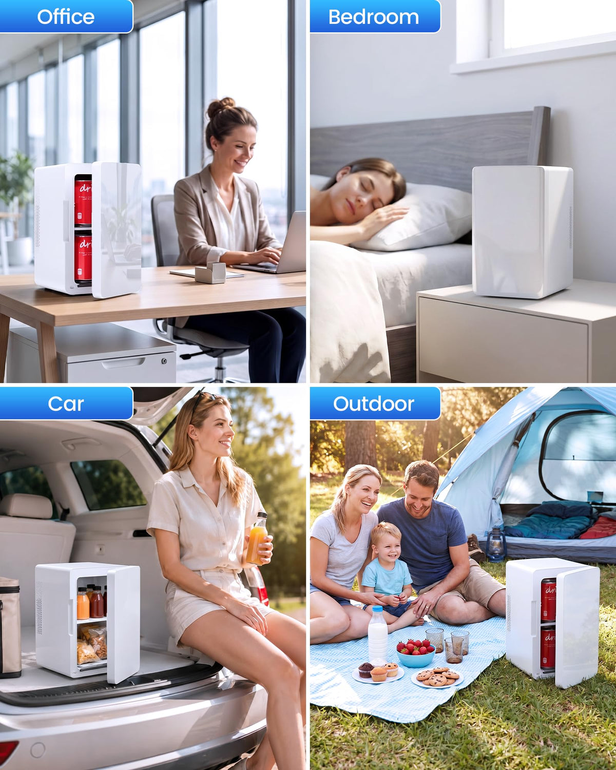 Electactic Mini Fridge, 6L/8Can Portable Small Refrigerator for Bedroom Jansha Store