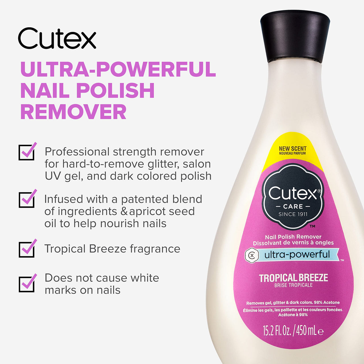 Cutex Nail Polish Remover, Strength Shield, Leaves Nails Looking Healthy, Contains Vitamins E, B5 & Hydrolyzed Silk, 6.76 Fl Oz Jansha Store