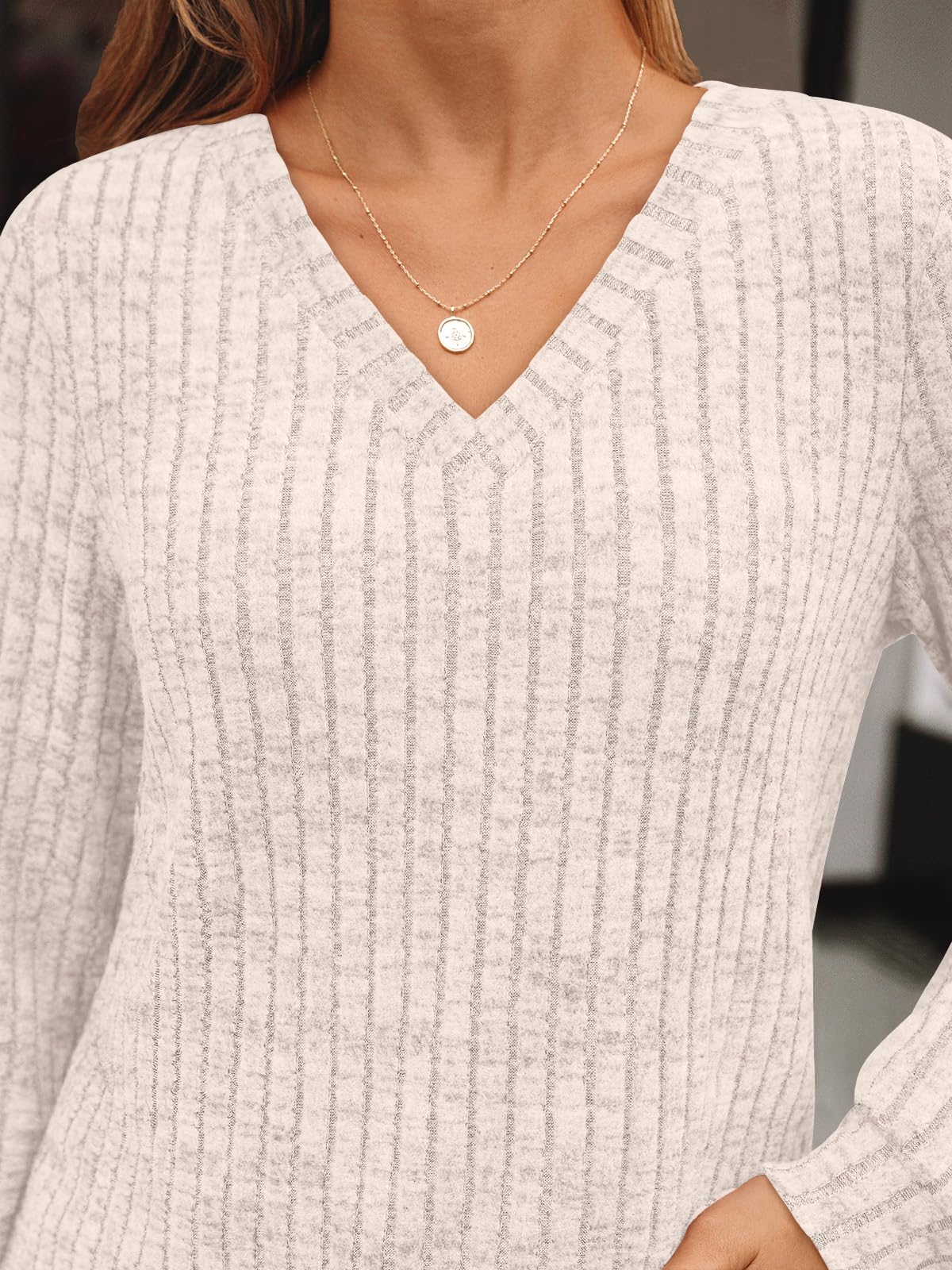 AUTOMET Womens V Neck Long Sleeve Shirts Fall Tops 2026 Lightweight Sweater Jansha Store