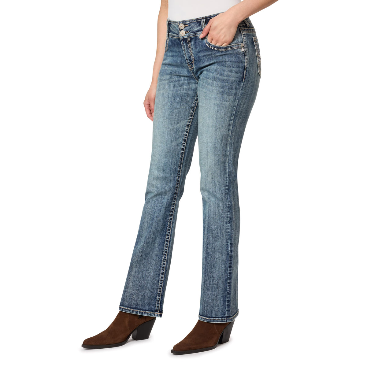WallFlower Luscious Curvy Bootcut Jeans for Women, Sizes 0-24 Jansha Store