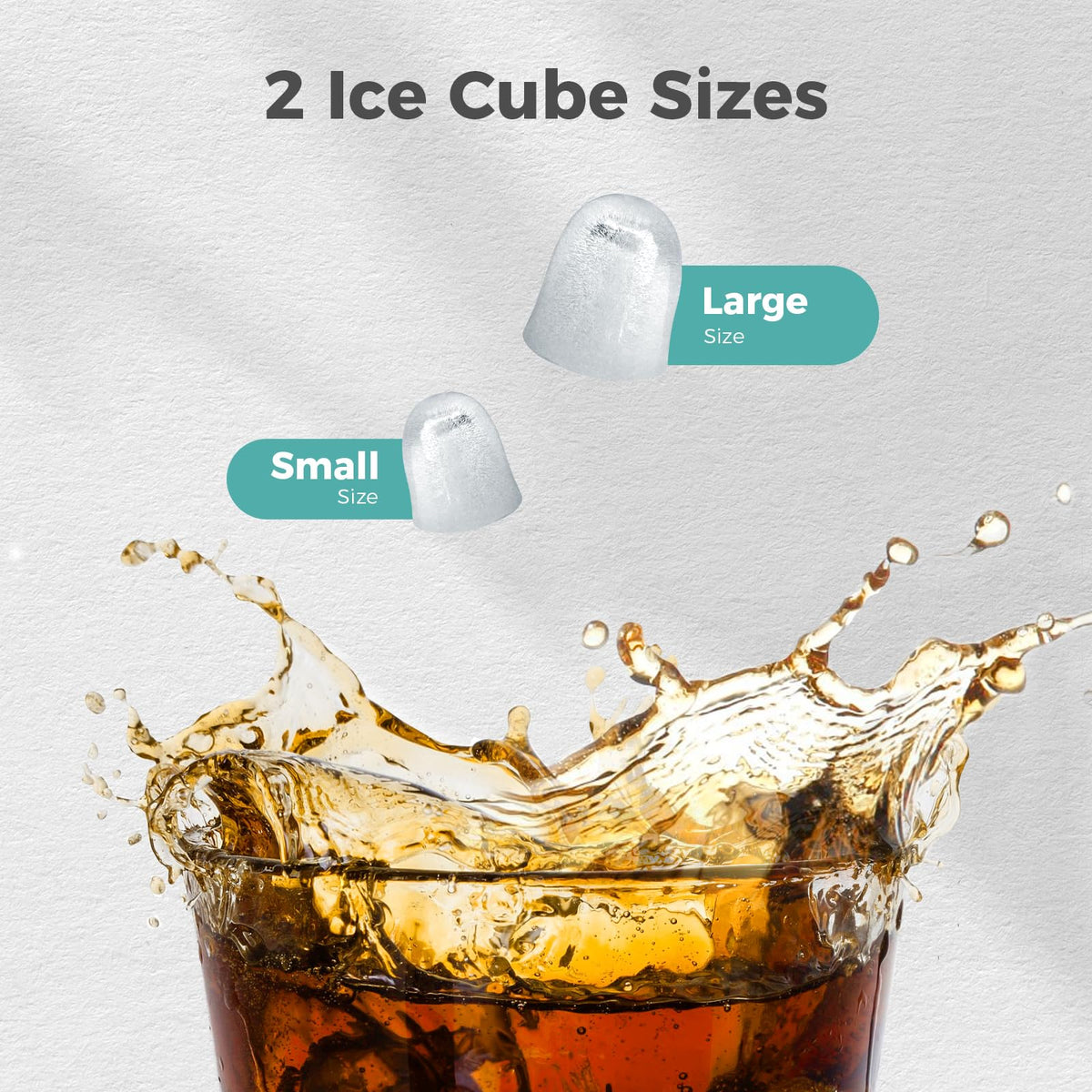 Crzoe Countertop Ice Maker, 26Lbs/24H,2 Sizes of Ice, Self-Cleaning,Black Jansha Store