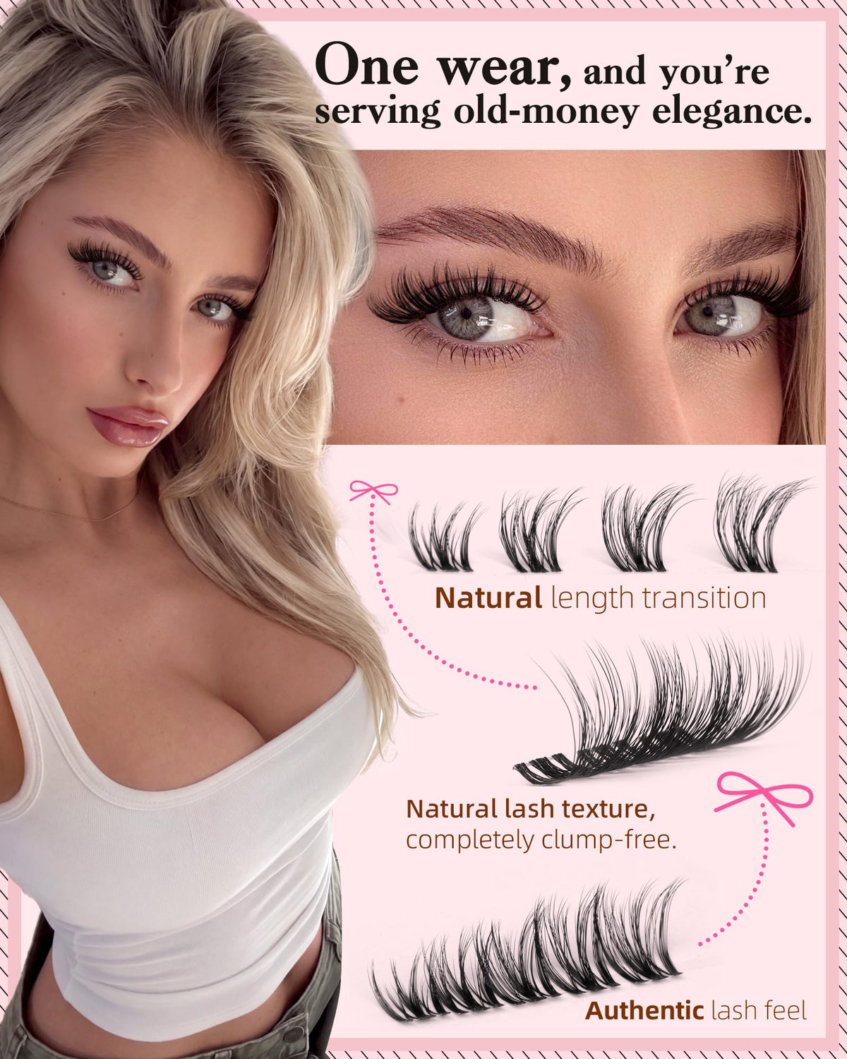 Brown Lash Clusters Natural For Soft Glam 300Pcs Wispy Lashes Cluster Eyelash Cluster Extensions C Curve Individual Lashes DIY Lash Extension Waterproof & Long - Lasting (10-16mm) Jansha Store