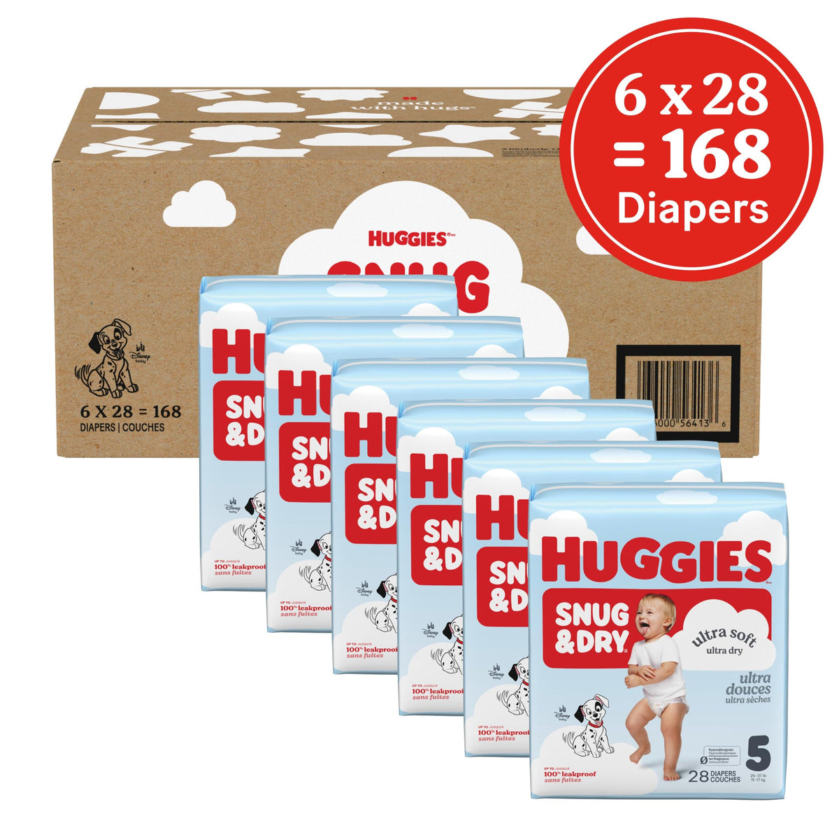Huggies Snug & Dry Diapers Size 1, 44 Count Jansha Store