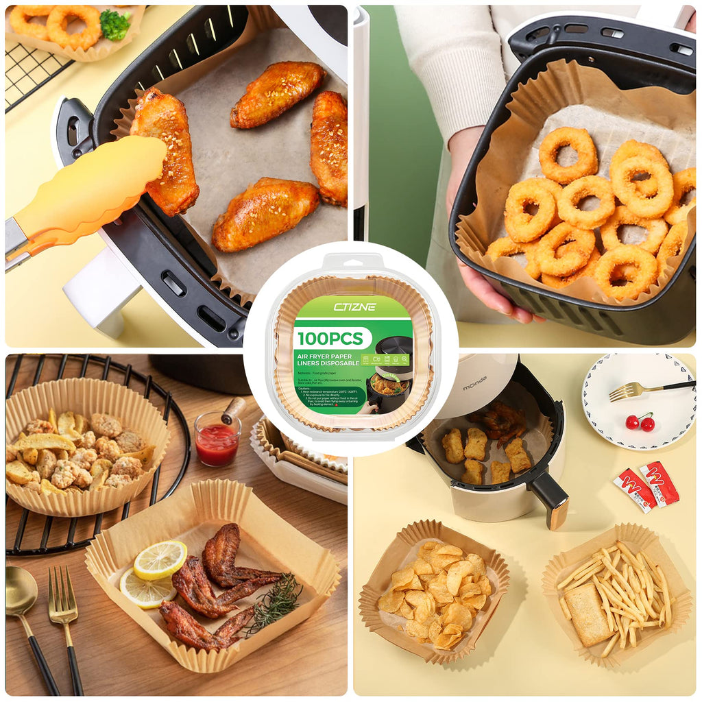 Air Fryer Liners Disposable, 100Pcs Parchment Paper 6.5" Square for 3-5QT Jansha Store
